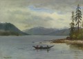 Costa noroeste de la bahía de Loring Alaska American Albert Bierstadt paisaje fluvial
